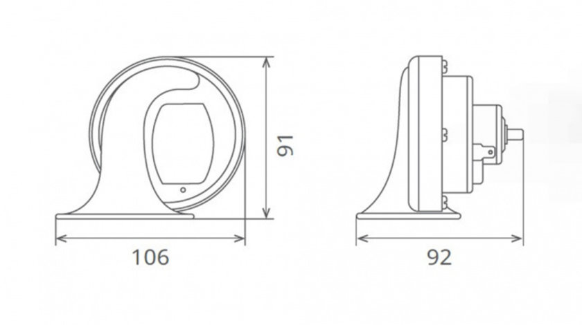 CLAXON ELECTROMAGNETIC, TIP MELC, 24V 3A TON JOS 60BK24.100.02K SEGER