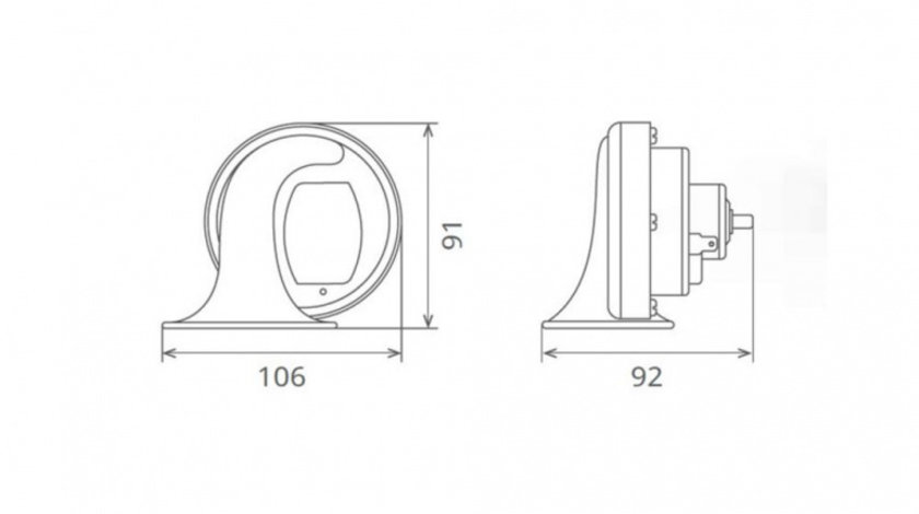 Claxon electromagnetic, tip melc, 24v 3a ton jos UNIVERSAL Universal #6 60BK24.100.02K