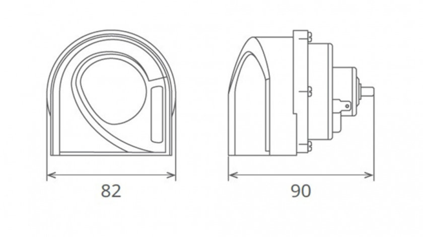 Claxon Electromagnetic, Tip Melc, 24v 3a Ton Jos, Design Light Seger 65GK24.100.02K