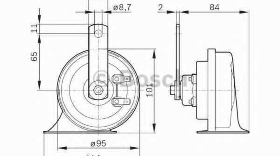 Claxon MERCEDES-BENZ E-CLASS W124 BOSCH 0 986 AH0 502