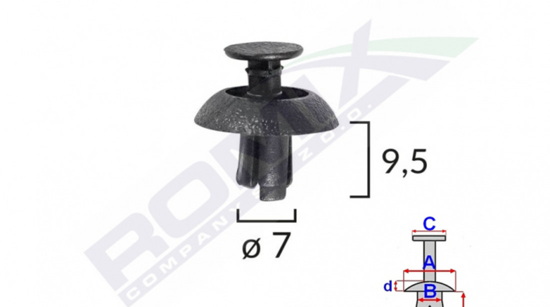 Clema Fixare Bara Protectie Pentru Toyota Lexus Set 10 Buc Romix C60459-RMX