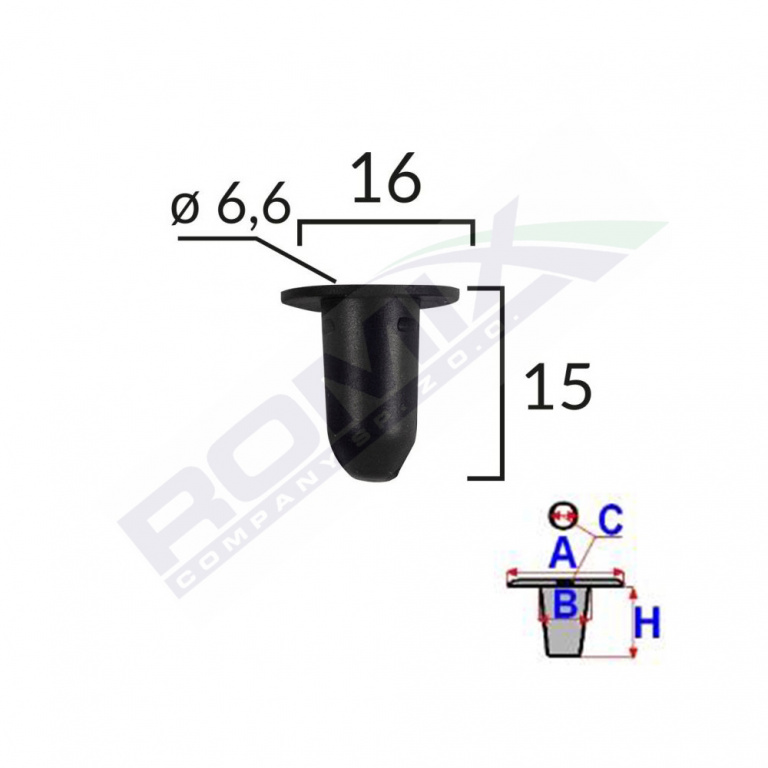 Clema Fixare Prag Pentru Vw Set 10 Buc Romix C60453-RMX
