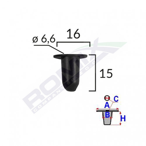 Clema Fixare Prag Pentru Vw Set 10 Buc Romix C60453-RMX