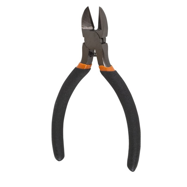 Cleste cu cioc oblic, maner cauciucat 115 mm 10312