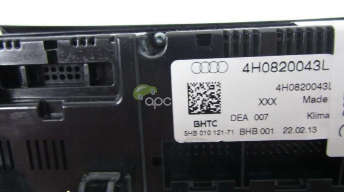 Climatronic fata Audi A8 4H cod 4H0820043L Cu Incalzire Si Ventilatie