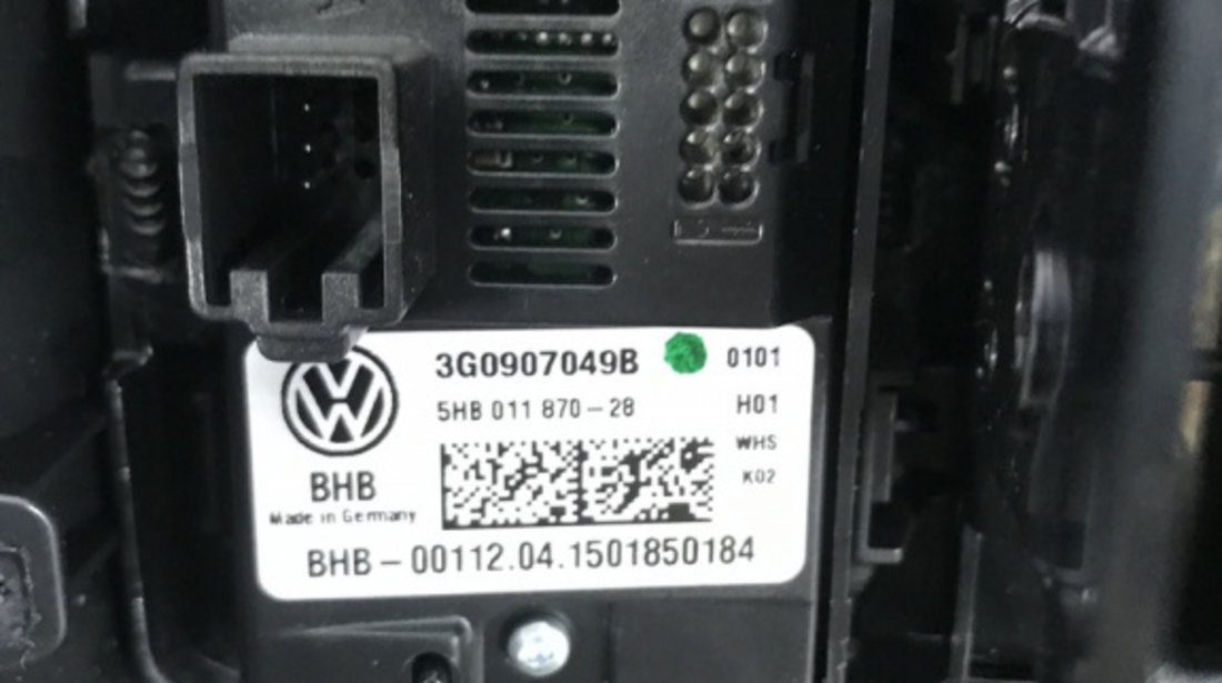 Climatronic spate cu grila aer VW Passat B8 2016, 2.0 TDI 190CP, 4x4, DSG, Break sedan 2016 (3G0907049B)