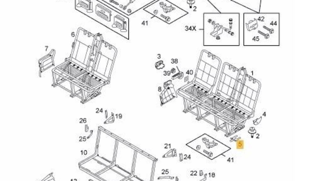 Clips bancheta Opel VIVARO B (2014 ->)[X82] 7701059056