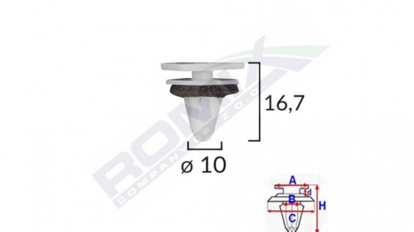 Clips fixare elemente exterior, grila de admisie, pentru kia si hyundai set 10 buc UNIVERSAL Universal #6 C60515-RMX