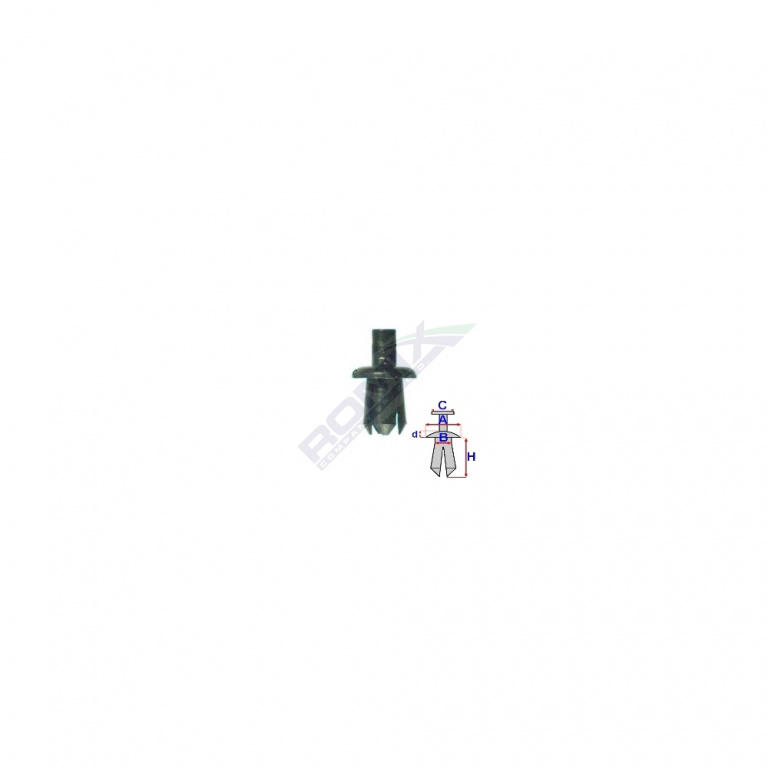 Clips Fixare Fiat - Negru Set 25 Buc Romix 20222-RMX