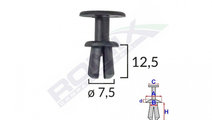 Clips fixare pentru bmw/skoda 7.5x12.5mm - negru s...