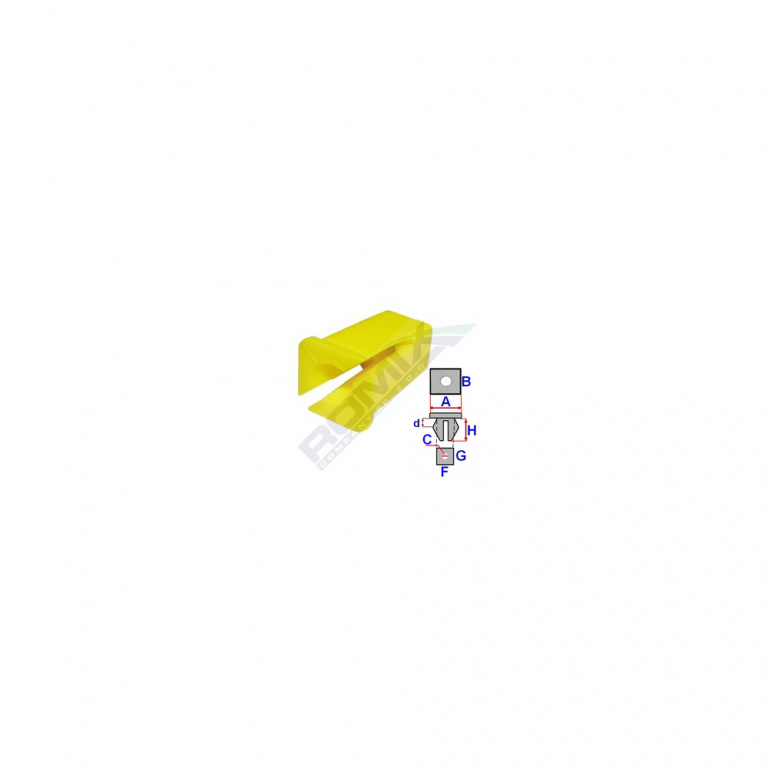 Clips Fixare Pentru Fiat - Galben Set 10 Buc Romix 15028-RMX