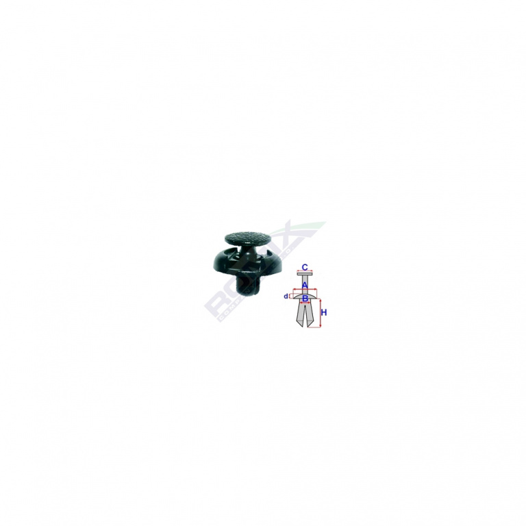 Clips Fixare Pentru Toyota 6.6x6.7mm - Negru Set 10 Buc Romix B24337-RMX