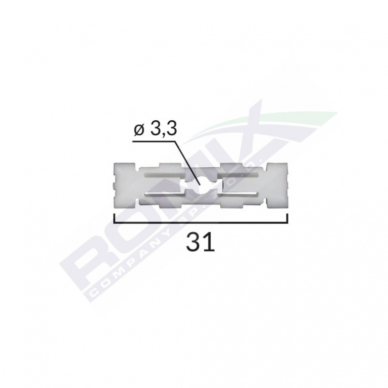 Clips Fixare Plafonpentru Grup Vag - Alb Set 10 Buc Romix 20516-RMX