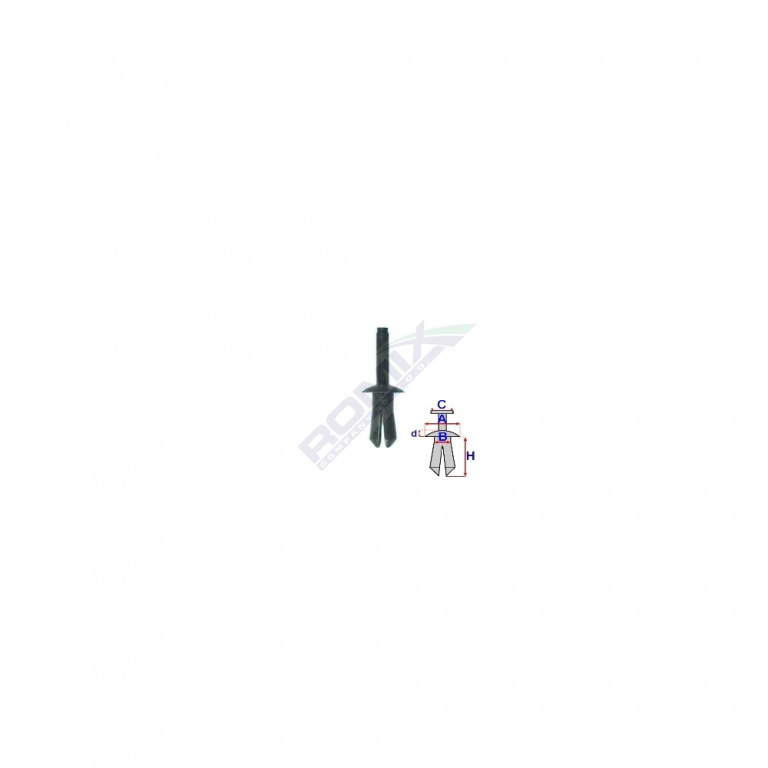 Clips Fixare Renault Dacia Mercedes - Negru Set 10 Buc Romix 20530-RMX
