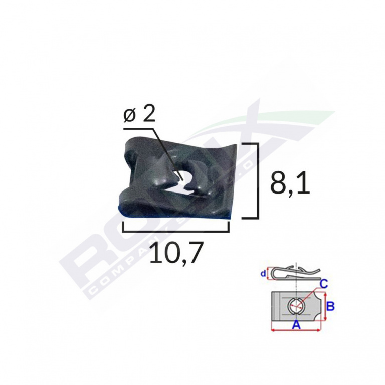 Clips Fixare Universal - Negru Set 25 Buc Romix 16030-RMX