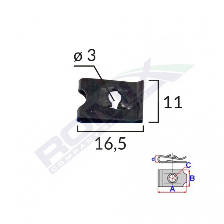 Clips Fixare Universal - Negru Set 25 Buc Romix 16033-RMX