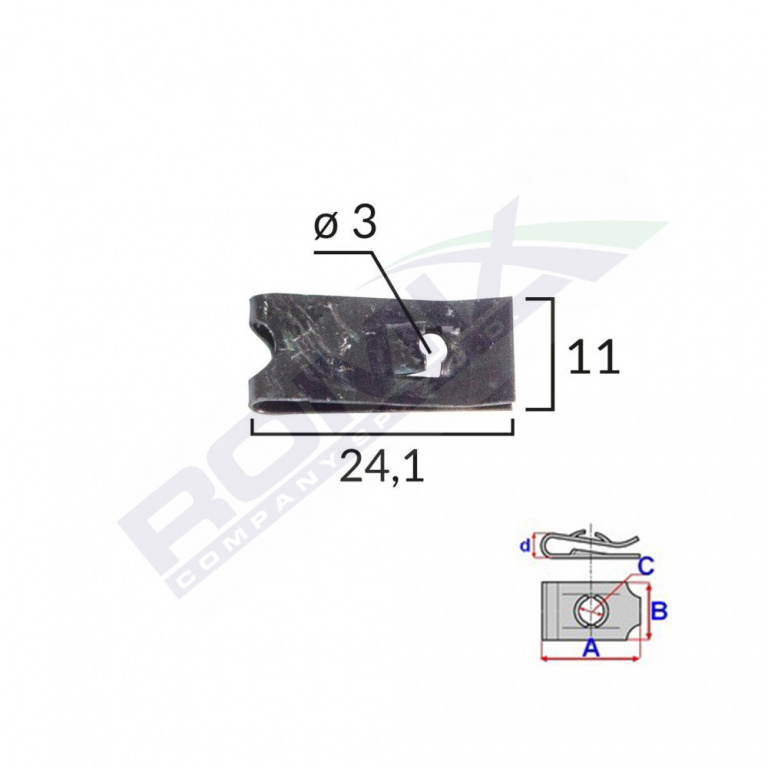 Clips Fixare Universal - Negru Set 25 Buc Romix 16034-RMX