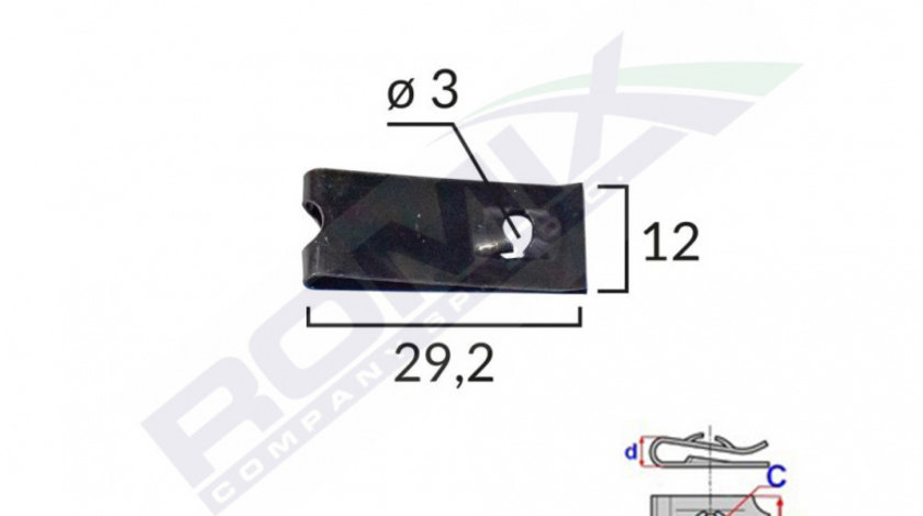 Clips Fixare Universal - Negru Set 25 Buc Romix 16036-RMX