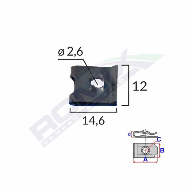 Clips Fixare Universal - Negru Set 25 Buc Romix 16028-RMX