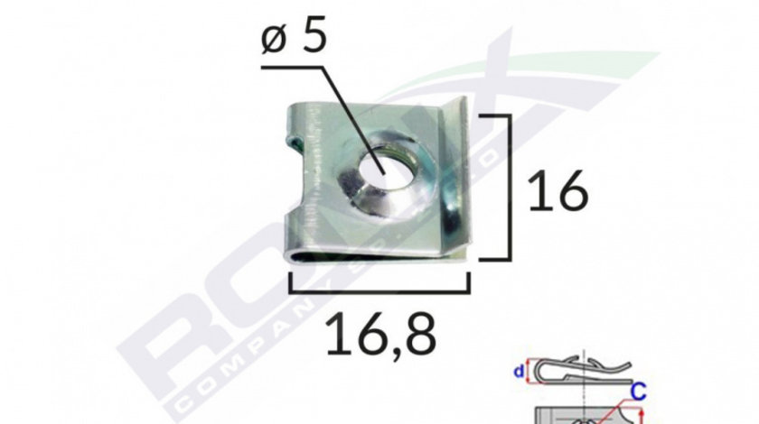 Clips Metalic Fixare Universal Set 10 Buc Romix 16151-RMX