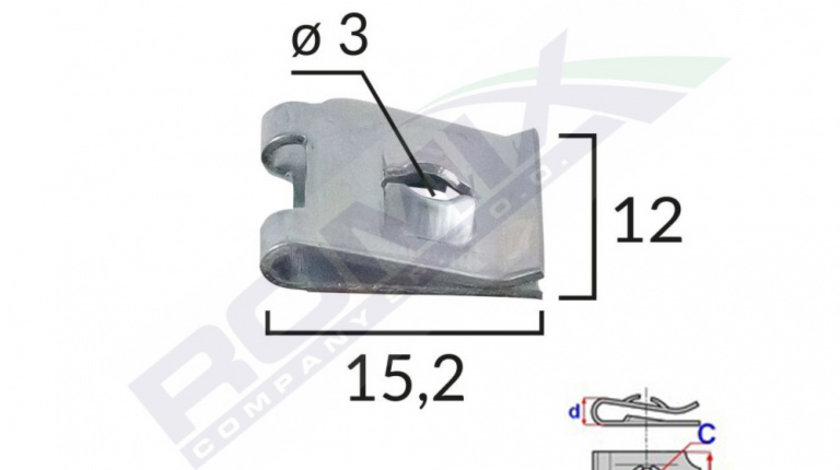 Clips Metalic Fixare Universal Set 25 Buc Romix 16031-RMX