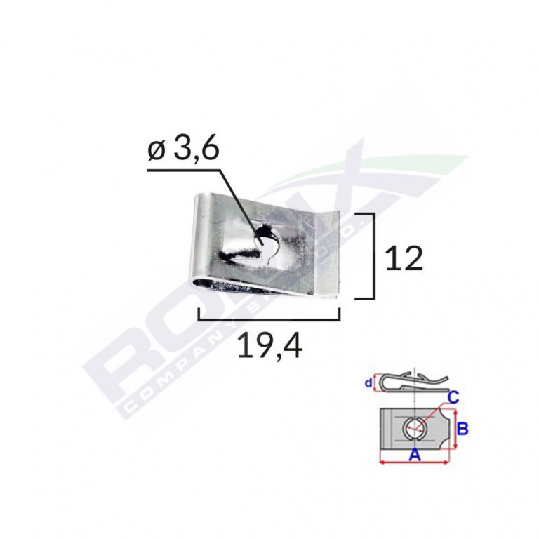 Clips Metalic Fixare Universal Set 25 Buc Romix 16035-RMX