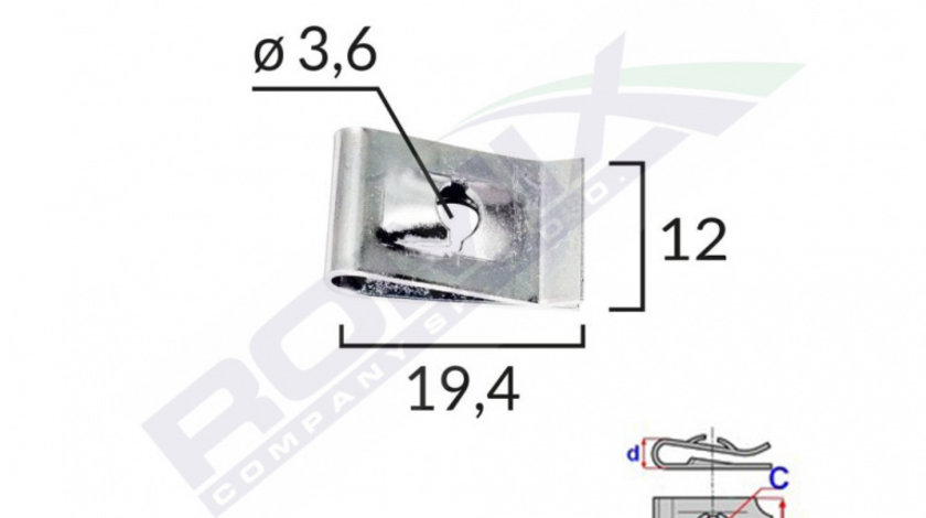 Clips Metalic Fixare Universal Set 25 Buc Romix 16035-RMX