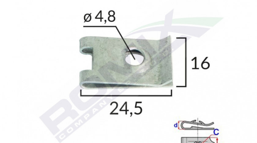 Clips Metalic Tapiterie Universal Set 10 Buc Romix 14202-RMX