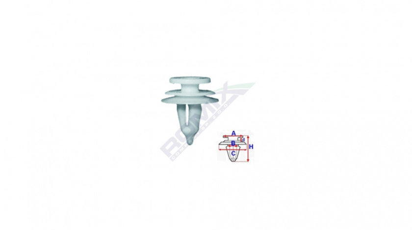 Clips Tapiterie Pentru Chrysler - Gri Set 10 Buc Romix B18915-RMX