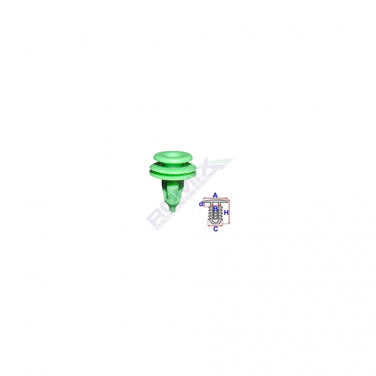 Clips Tapiterie Pentru Chrysler - Verde Set 10 Buc Romix B18862-RMX