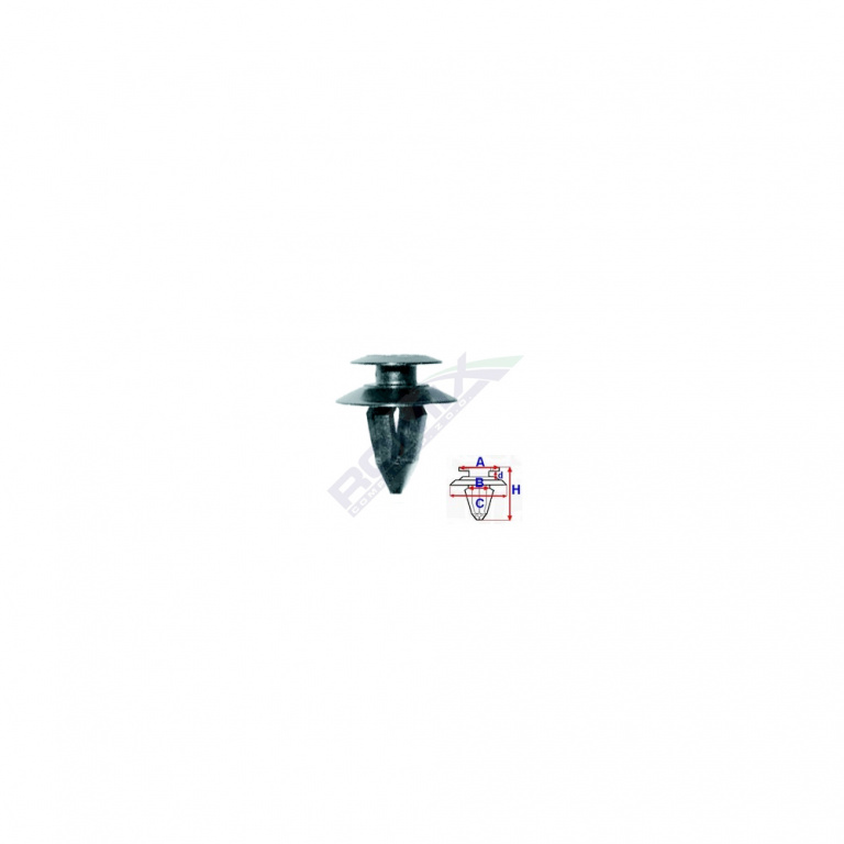 Clips Tapiterie Pentru Grup Vag 8x21mm - Negru Set 10 Buc Romix C10007-RMX