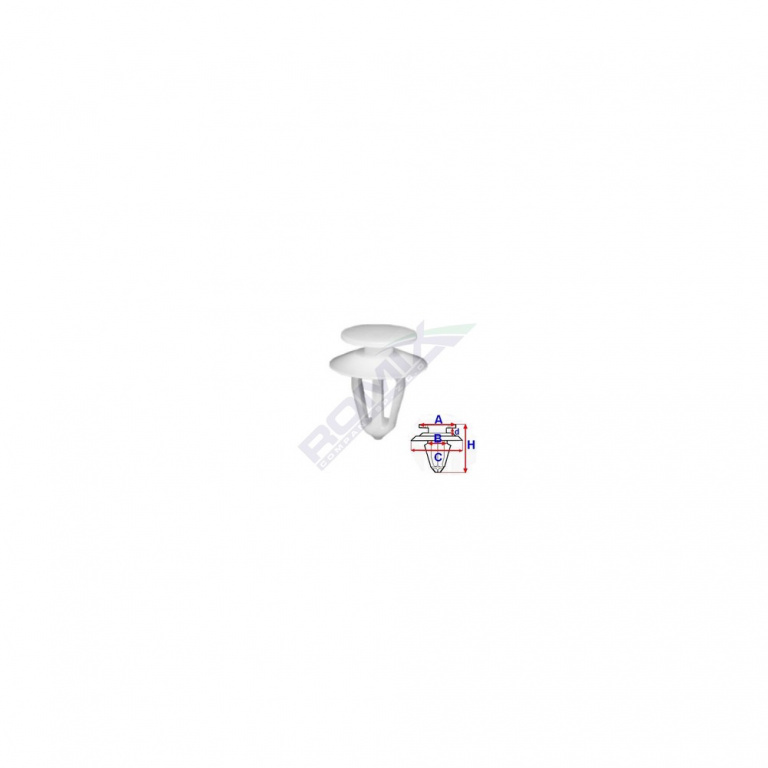 Clips Tapiterie Pentru Opel - Alb Set 10 Buc Romix 603011-RMX
