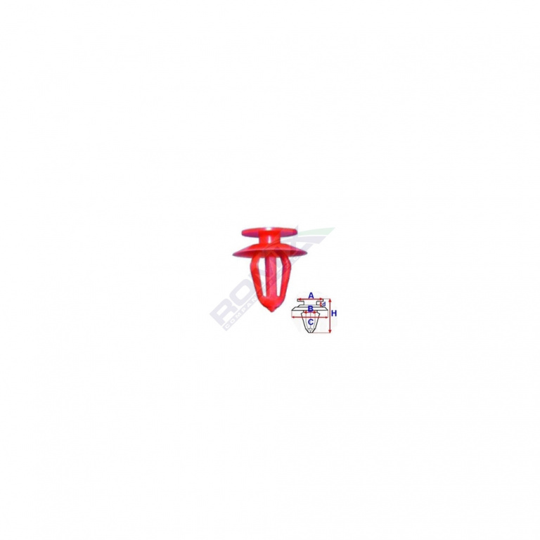 Clips Tapiterie Pentru Opel - Rosu Set 10 Buc Romix 603012-RMX