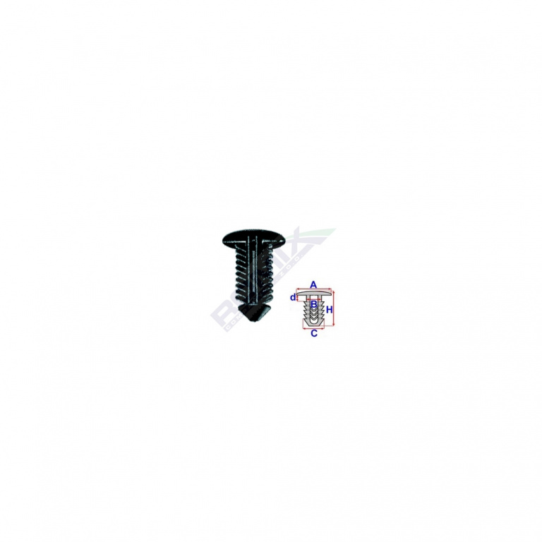 Clips Tapiterie Pentru Renault 8.9x21.2mm - Negru Set 10 Buc Romix C10024-RMX