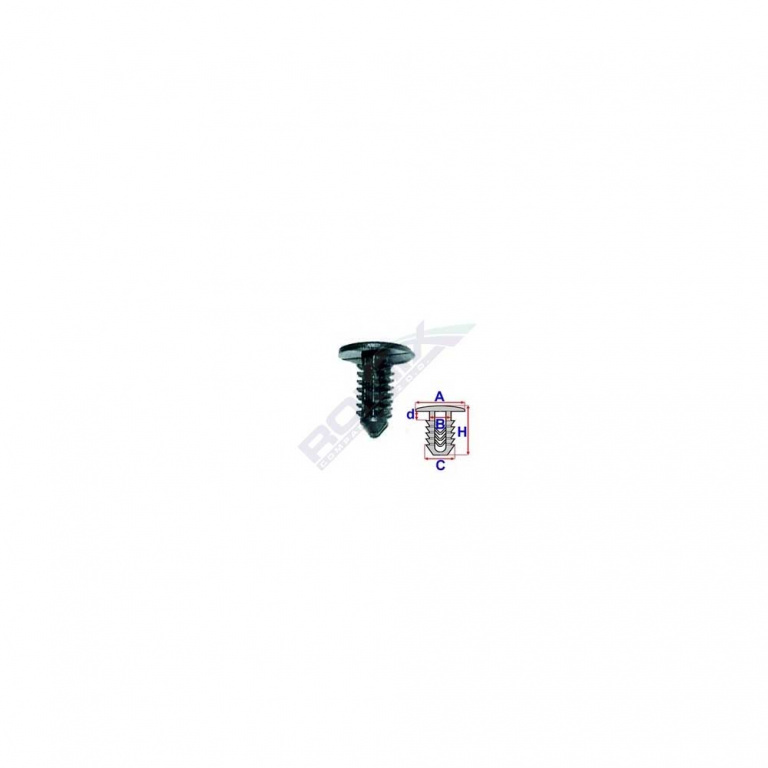 Clips Tapiterie Pentru Suzuki 5.6x12.9mm - Negru Set 10 Buc Romix B23187-RMX