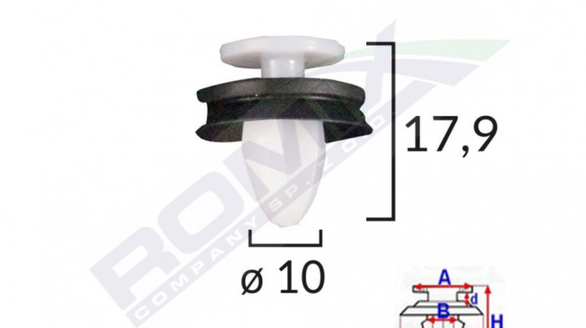 Clips Tapiterie Peugeot 407/408 Set 10 Buc Romix C40790-RMX