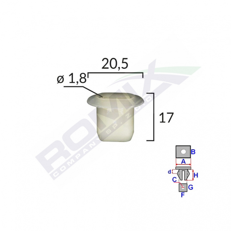 Clips Tapiterie Set 10 Buc Romix C60104-RMX