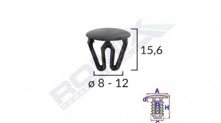 Clips universal negru set 25 buc UNIVERSAL Universal #6 10140-RMX