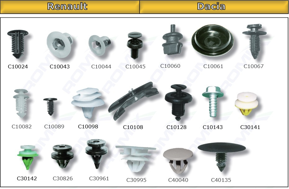 Clipsuri,cleme,nituri,agrafe,kit reparat faruri RENAULT si DACIA ⭐⭐⭐⭐⭐