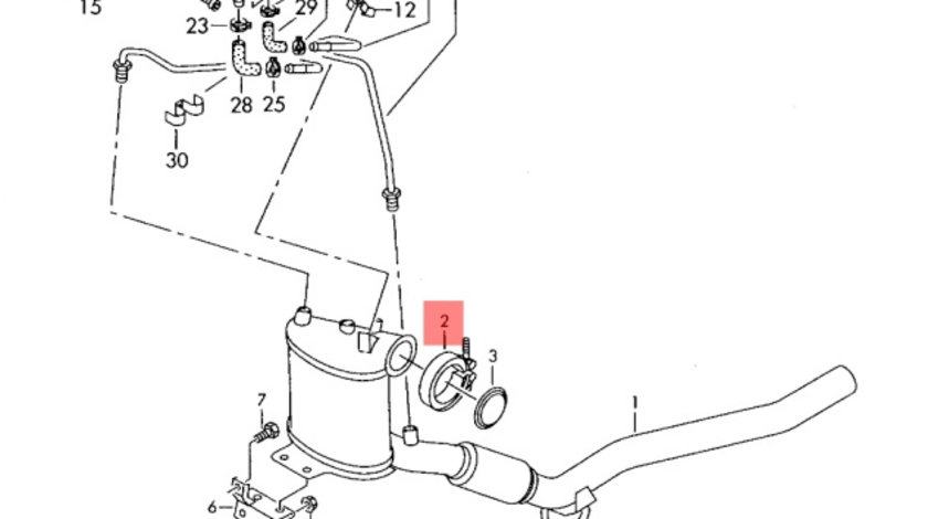 Colier prindere toba turbo 1K0253725 Vw Golf 5 combi TDI 2007 BLS OEM 1K0253725