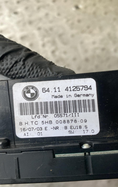 Comanda clima 64114125794 BMW Seria 3 E46 [1997 - 2003] Touring wagon 320d MT (136 hp) BMW Seria 3 E46 2.0 D M47204D4