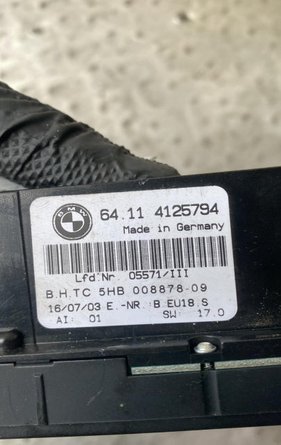Comanda clima 64114125794 BMW Seria 3 E46 [1997 - 2003] Touring wagon 320d MT (136 hp) BMW Seria 3 E...