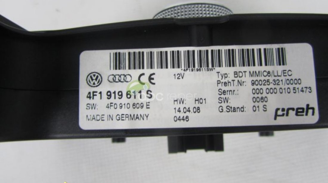 Comanda Navigatie Audi A6 4F Facelift MMi 3G cod 4F1919611S