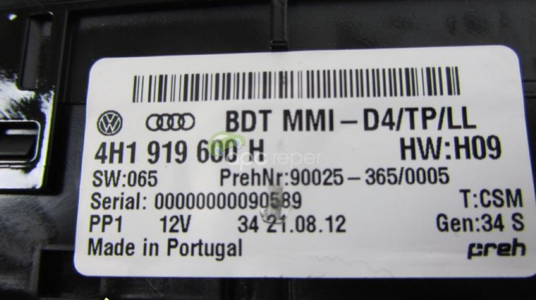 Comanda navigatie Audi A8 S8 4H originala cod 4H1919600H