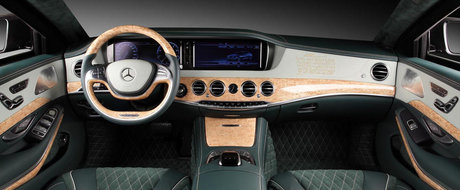 Comanda speciala: Mercedes-ul S-Class cu piele verde si pasaje religoase