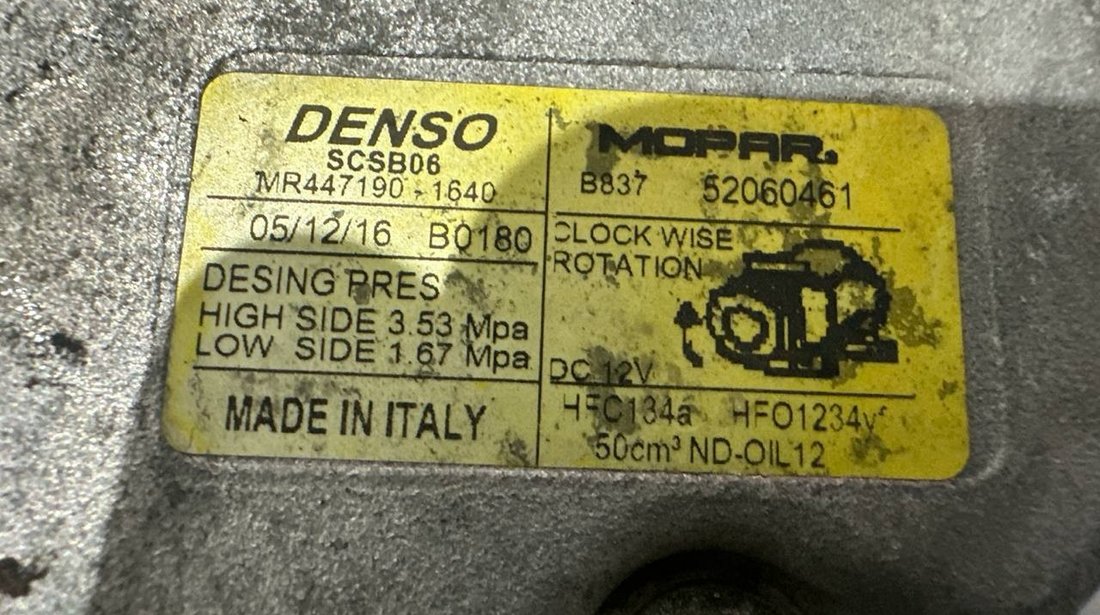 Compresor AC 52060461 Lancia Musa (350) 1.4 b 95 cai
