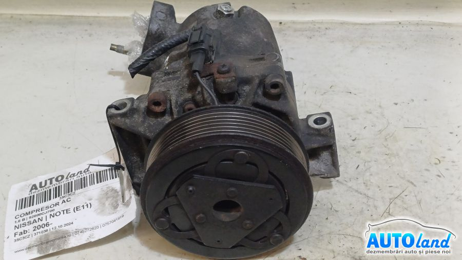 Compresor AC 92600cj700 1.6 B Nissan NOTE E11 2006
