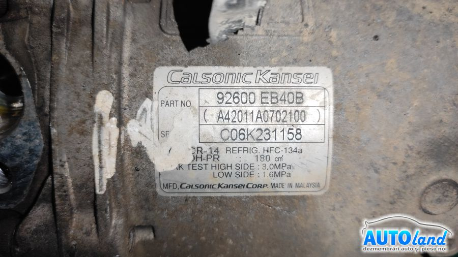 Compresor AC 92600eb40b 2.5d Nissan NAVARA D40 2004