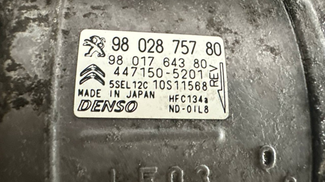 Compresor AC 9802875780 Peugeot 3008 I (0U_) 1.2 131 cai HNY