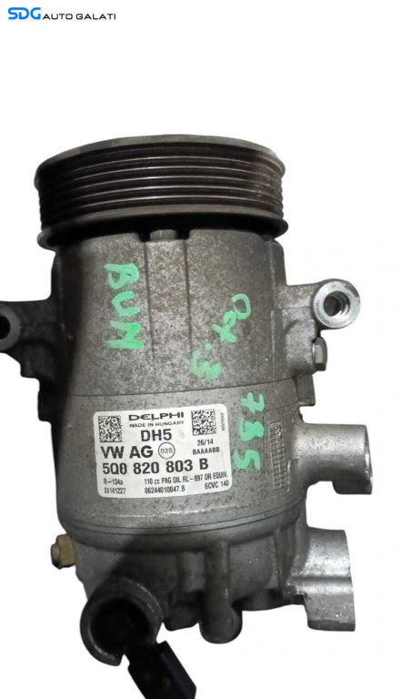 Compresor AC Aer Conditionat Clima Delphi Verificat Volkswagen Multivan T6 2.0 TDI CXHC DNAB CXHA CXFA DNAA 2015 - 2024 Cod 5Q0820803B [M8242]